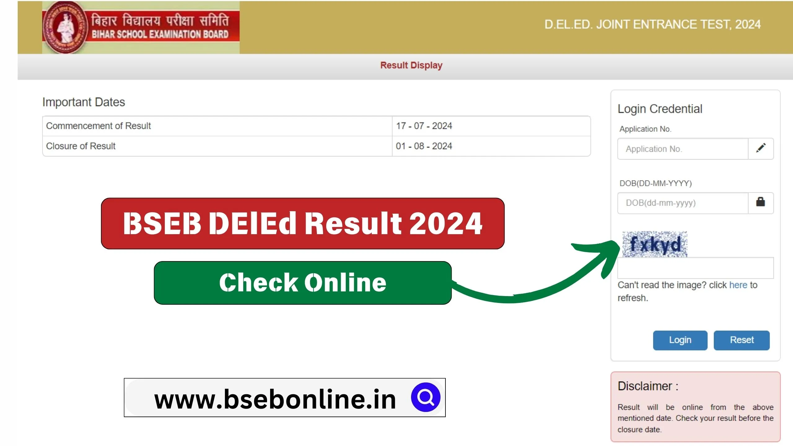 BSEB Bihar Deled Result 2024